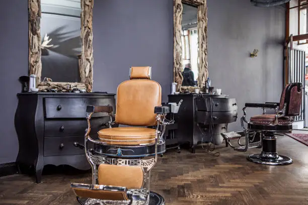 Photo of A luxury barber shop chair