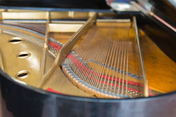 istock Internal of a Classic and Golden Piano Strings seen from above 1284892791