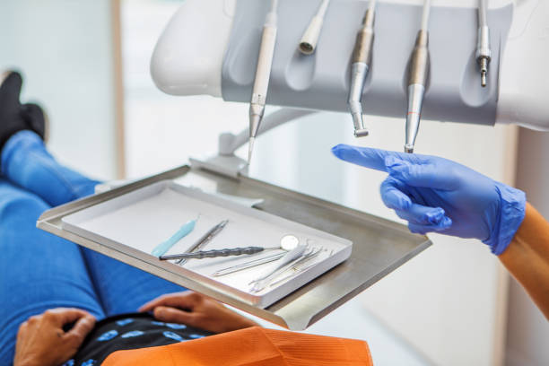istock Dental equipment in a dental surgery 1284898206