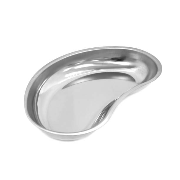 istock Metal medical container for sterilizing instruments on a white background. Isolated. Grey stainless steel tray for nail and cosmetic tools. For beauty salons and hospitals. 1284900343