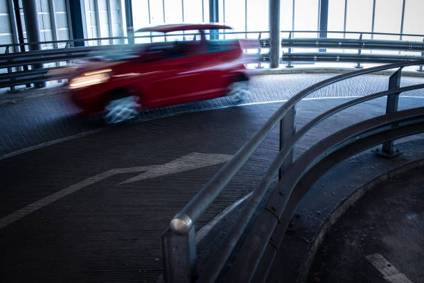istock Underground parking with cars 1284901467