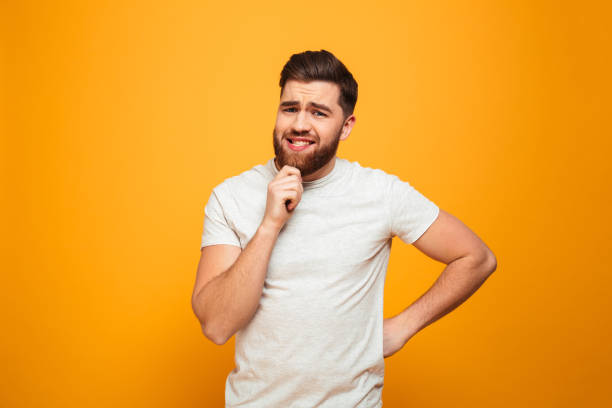 istock Portrait of a pensive bearded man 1284903172