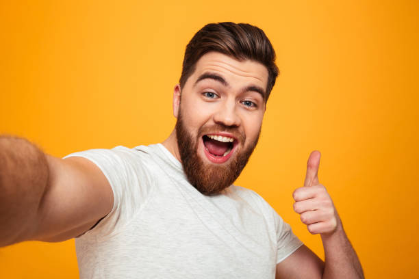 istock Portrait of a happy bearded man 1284904692