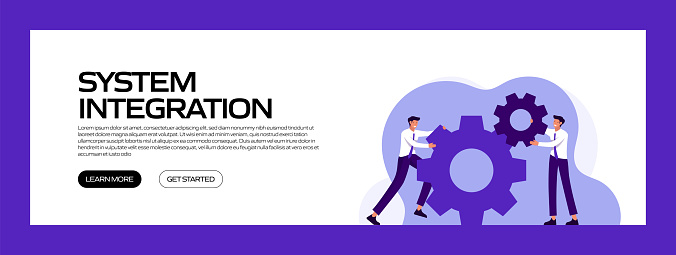 System Integration Concept Vector Illustration For Website Banner ...