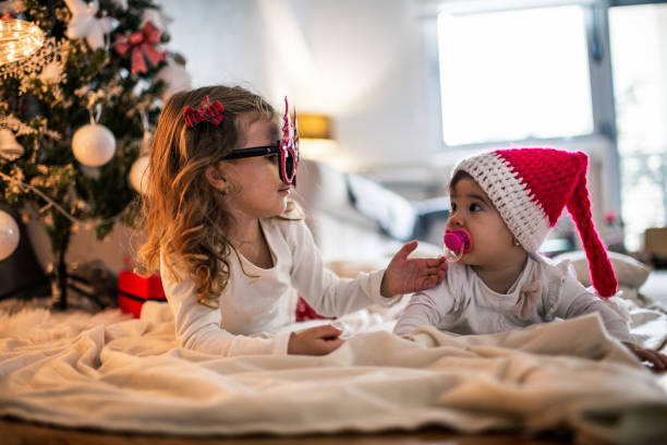 istock Happy children on Christmas Eve 1284908117