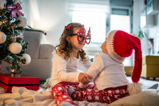 istock Happy children on Christmas Eve 1284908407