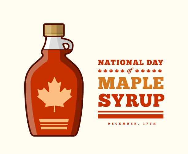 Maple Syrup Day December 17. Vector illustration Maple Syrup Day December 17. Vector illustration on a light background maple syrup stock illustrations