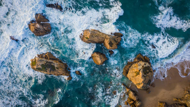 istock Aerial view of coastline with sea stacks 1284912759