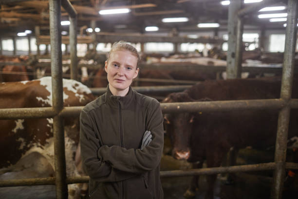 istock Young Woman Posing at Farm 1284914028