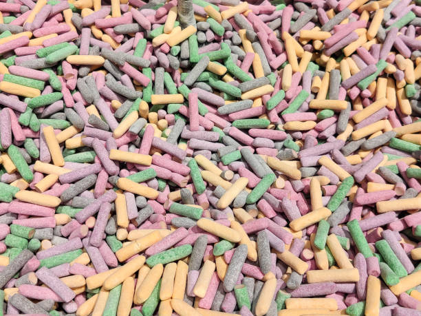 istock Background of multicolored chewing candies. The view from the top 1284915029