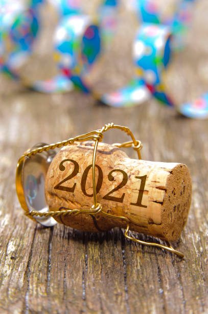 istock Champagne cork with year date 2021 1284916712