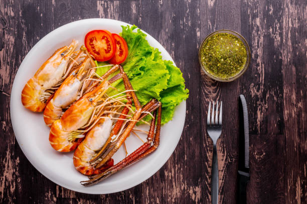 istock Baked shrimp tasty seafood 1284922383
