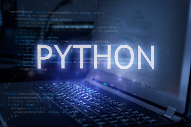 Python inscription against laptop and code background. Learn python programming language, computer courses, training. Python inscription against laptop and code background. Learn python programming language, computer courses, training. python programming language photos stock pictures, royalty-free photos & images