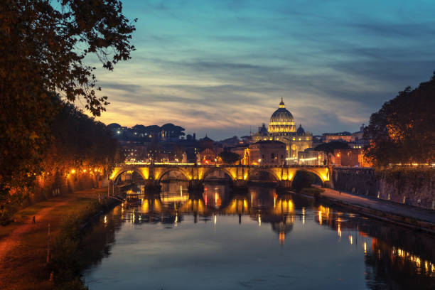 istock Tiber and St Peter Basilica in Vatican 1284926473