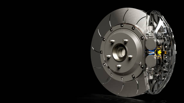 istock Brake Disc and Clear transparent Calliper. 1284927083