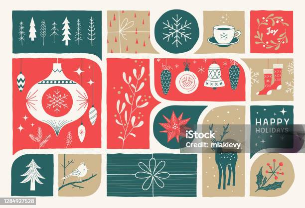 節日賀卡向量圖形及更多聖誕節圖片 - 聖誕節, 節日, 插圖