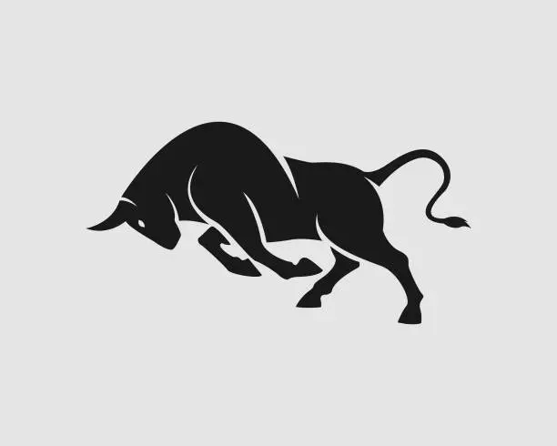 Vector illustration of Bull logo vector