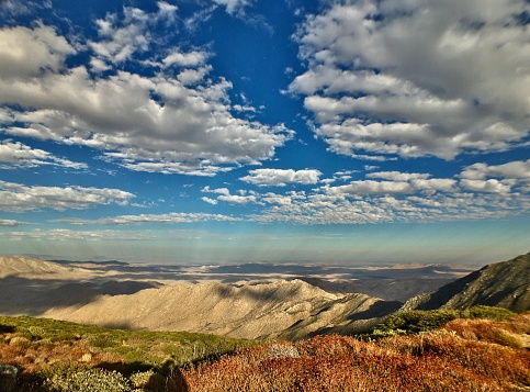 driving on the sunrise highway, julian, ca - usa