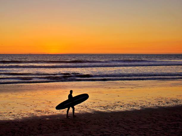 istock Silhouette Person On Beach Against Sky During Sunset 1284936198