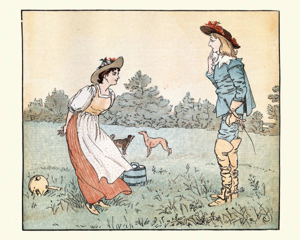 istock The Milkmaid and the squire, Nursery Rhyme 1284937112