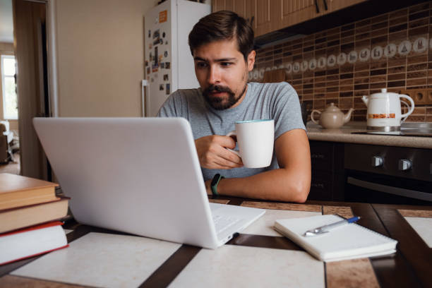 istock Monday morning again at home office kitchen 1284938491
