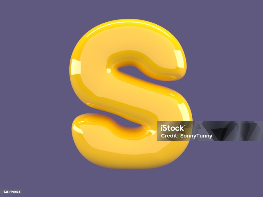 Letter S Written With A Yellow Balloon Stock Photo - Download Image Now -  Letter S, Balloon, Alphabet - iStock