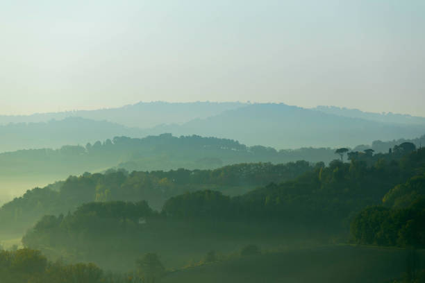 Landscape of Marche hill, Italy