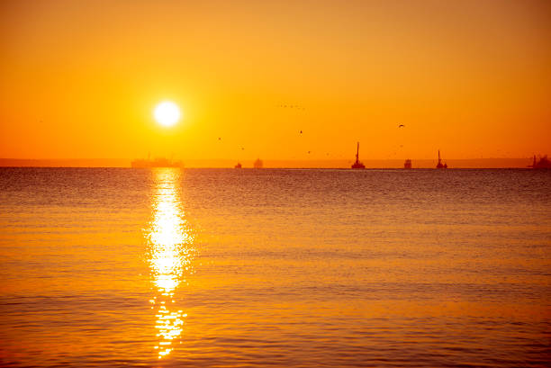 istock Sunset on the Black sea, Russia 1284946056