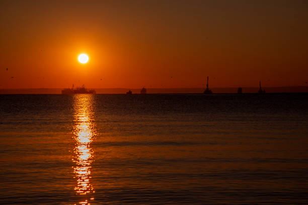 istock Sunset on the Black sea, Russia 1284946060