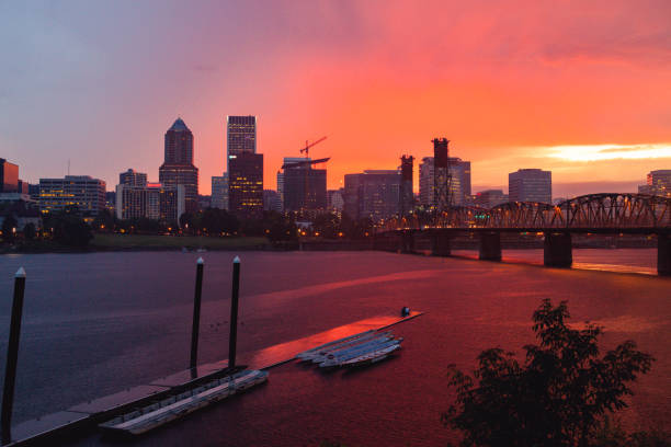 istock Downtown Portland Oregon City Skyline Sunset 1284946718