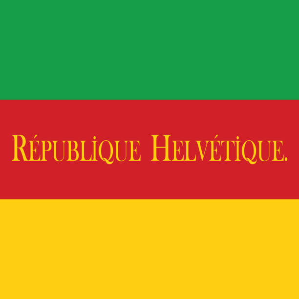 ilustrações de stock, clip art, desenhos animados e ícones de flag of the helvetic republic between 1798 and 1803 - helvetic