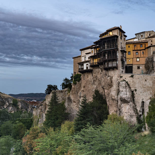 istock Hanging houses of Cuenca dawn. 1284948202