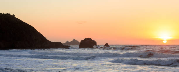 istock Sun setting over Rockaway Beach in Pacifica, California 1284953344