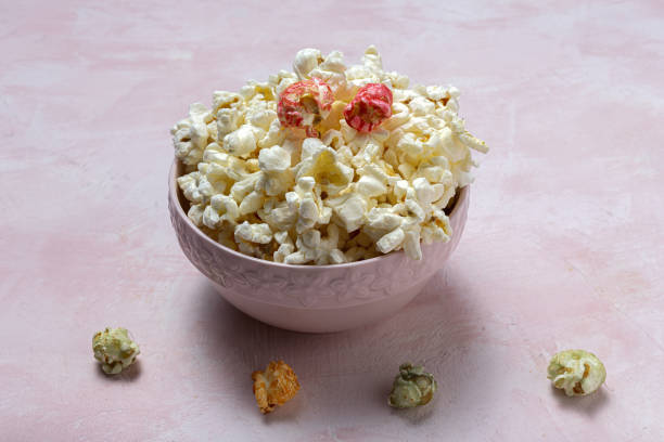 istock Homemade popcorn on on colorful backgrounds 1284955916