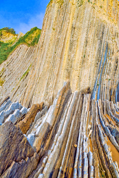 istock Steeply-tilted Layers of Flysch, Basque Coast UNESCO Global Geopark, Spain 1284957206