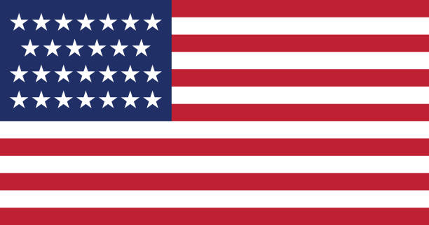 istock Flag of the United States between 1845 and 1846 (27 stars) 1284962529