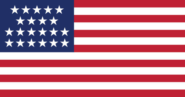 istock Flag of the United States between 1819 and 1820 (21 stars) 1284962561