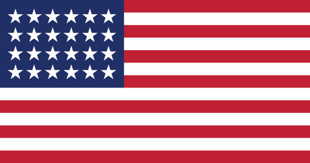 istock Flag of the United States between 1822 and 1836 (24 stars) 1284962565