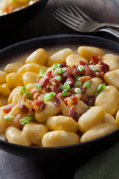 Gnocchi Mac and Cheese with Crispy Bacon and Green Onions