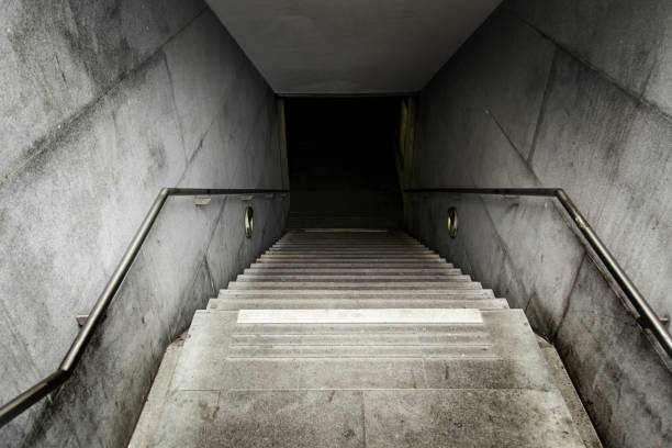 Interior stairs parking, construction and architecture, detail