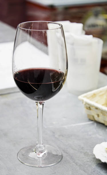istock Glass wine glass with alcoholic beverage 1284965571