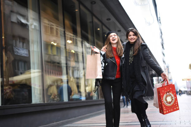 istock Young woman enjoying in shopping 1284965863