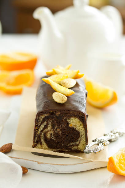 istock Chocolate orange muffin. Homemade baking. Selective focus. 1284967480