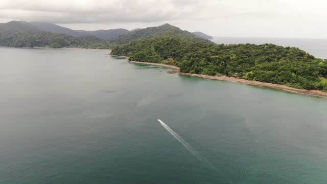 Drone shot Bahia Solano Colombia