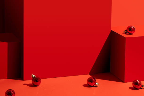 istock Christmas background with christmas balls 1284968245