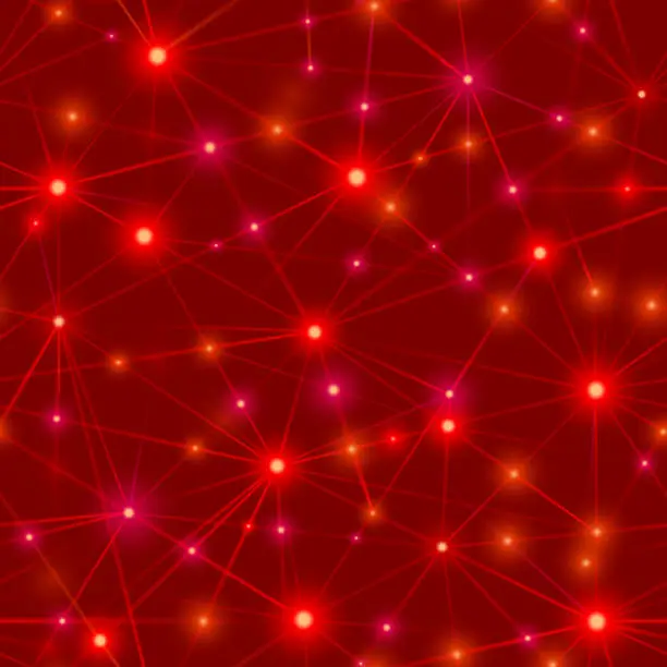 Vector illustration of Red abstract network background