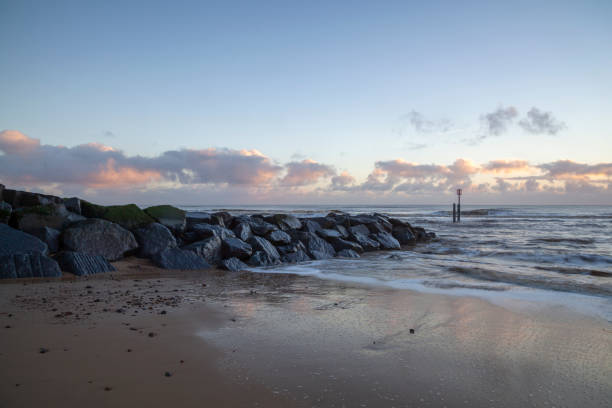 istock Sunrise on Southwold Beach, Suffolk, England 1284972125