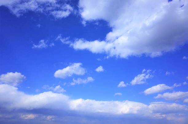 Beautiful blue sky and white clouds stock photo