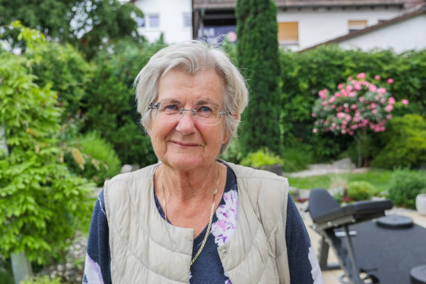istock Senior Caucasian Woman Posing for Camera 1284973015