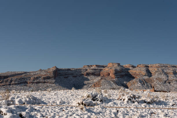 istock Cliffs of the Colorado National Monument with snow 1284975400